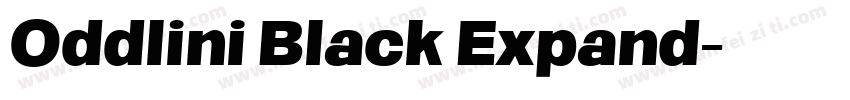 Oddlini Black Expand字体转换